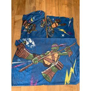 Teenage Mutant Ninja Turtle BRIGHT Lot of 3 (2-Fitted +Pillowcase) SHELL UP!